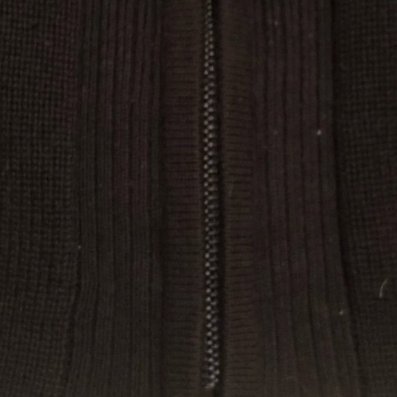 EDDIE BAUER Men's Full Zip Cotton Knit Sweater Cardigan Black Large - Picture 6 of 9